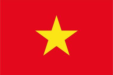 Vietnam Sosyalist Cumhuriyeti bayrağı rüzgarda dalgalanıyor. Arkaplan dokusu. Hanoi. 3d Illustration. 3d Hazırlama.