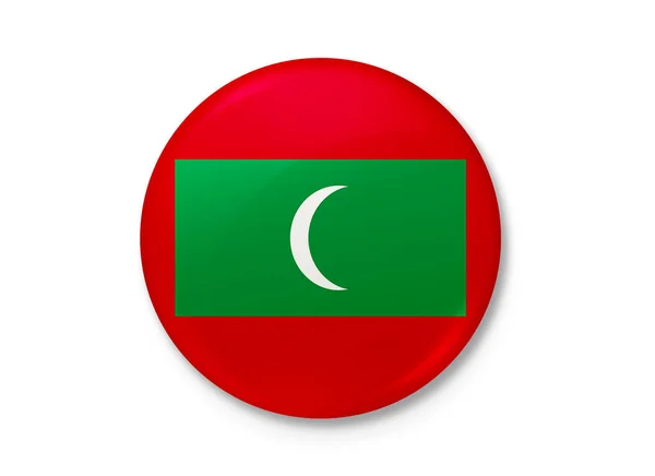 Σημαία Της Δημοκρατίας Των Μαλδίβων Που Φυσάει Στον Άνεμο Σύνθεση — Φωτογραφία Αρχείου