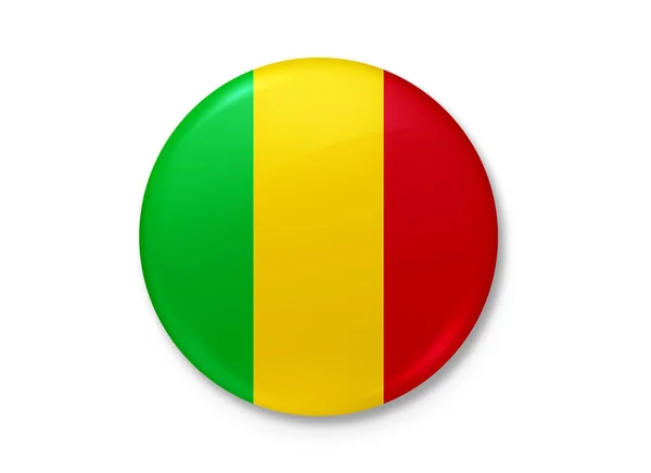 Drapeau République Mali Soufflant Vent Texture Fond Bamako Illustration Render — Photo