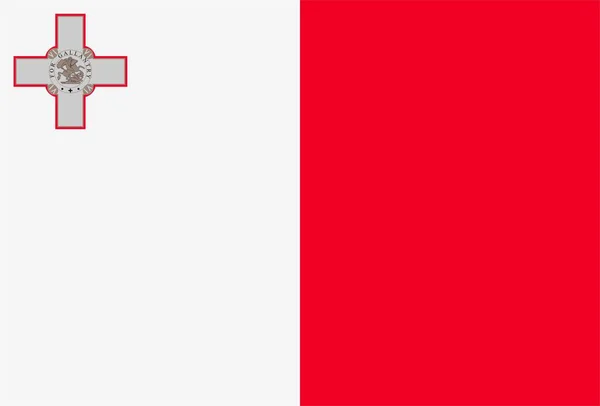 Die Flagge Der Republik Malta Weht Wind Hintergrundtextur Valletta Paul — Stockfoto