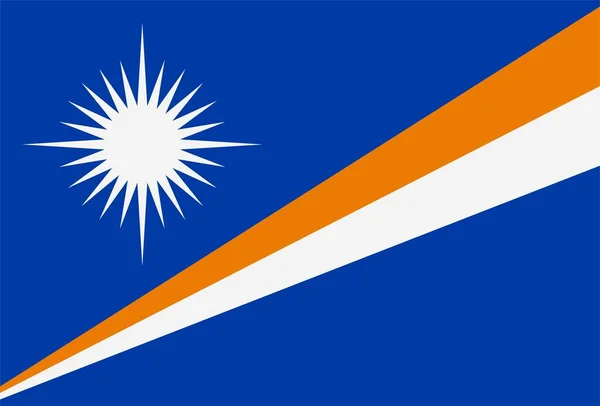 Bandiera Della Repubblica Delle Isole Marshall Che Soffia Nel Vento — Foto Stock
