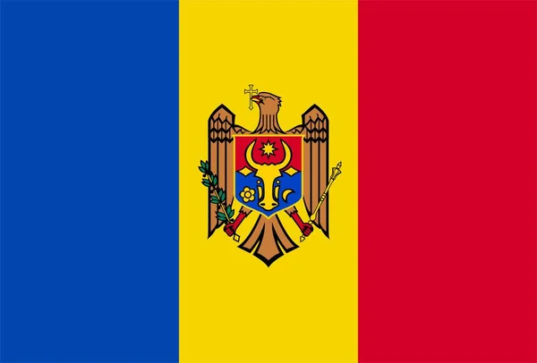 Флаг Республики Молдова Дует Ветру Фон Текстуры Chiinu Место Render — стоковое фото