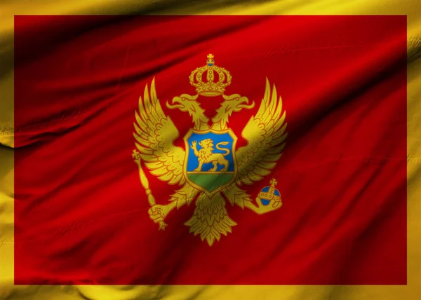 Montenegro Flag Blowing Wind Background Texture Podgorica Illustration Render — Stock Photo, Image