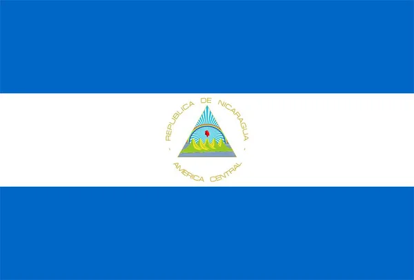 Bandeira República Nicarágua Soprando Vento Textura Fundo Manágua Ilustração Render — Fotografia de Stock