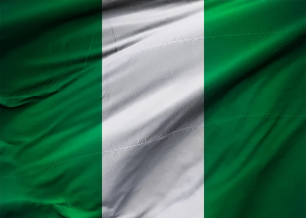 Render Nigeria Flag Perfect Printing Shirts Posters Wall Murals Wall — Stock Photo, Image