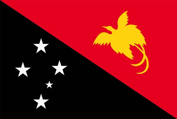 Independent State Papua New Guinea Flag Blowing Wind Background Texture — Stock Photo, Image
