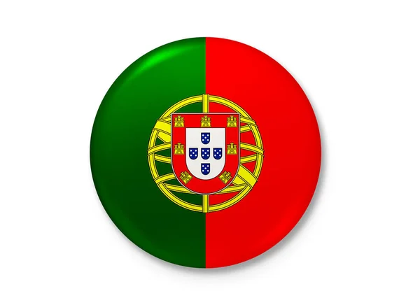 Флаг Португальской Республики Развевается Ветру Фон Текстуры Лисбон Место Render — стоковое фото