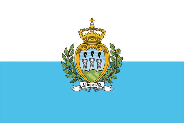 Bandeira República San Marino Soprar Vento Textura Fundo San Marino — Fotografia de Stock