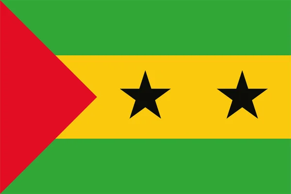 Die Flagge Der Demokratischen Republik Sao Tomé Und Principe Weht — Stockfoto