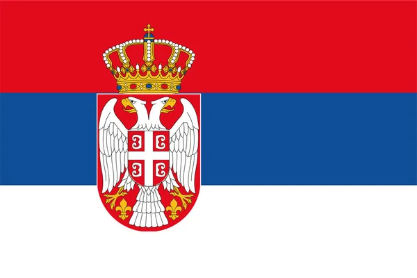 Render Republic Serbia Flag Perfect Printing Shirts Posters Wall Murals — Stock Photo, Image