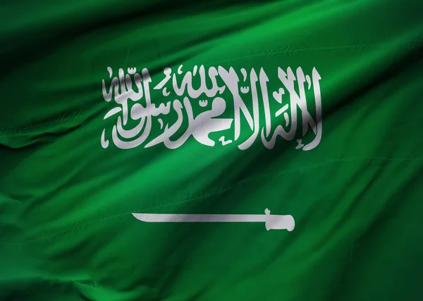 Изображение Флага Королевства Саудовская Аравия Идеально Подходит Печати Футболках Плакатах — стоковое фото