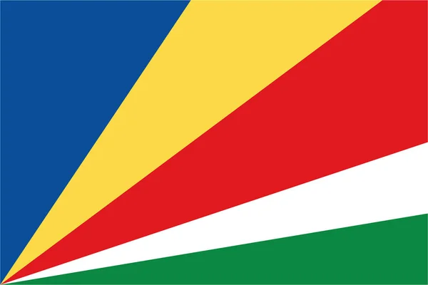 Die Flagge Der Republik Seychellen Weht Wind Hintergrundtextur Victoria Illustration — Stockfoto