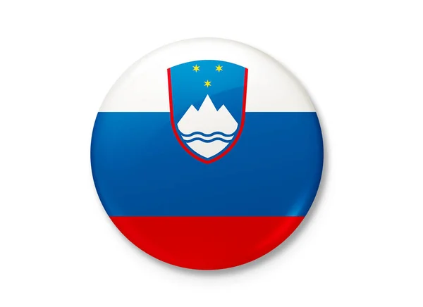 Slovenya Cumhuriyeti bayrağı rüzgarda dalgalanıyor. Arkaplan dokusu. Ljubljana. 3d Illustration. 3d Hazırlama.