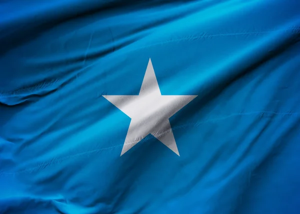 Vlajka Somálské Federativní Republiky Vlála Větru Struktura Pozadí Mogadišo Ilustrace — Stock fotografie