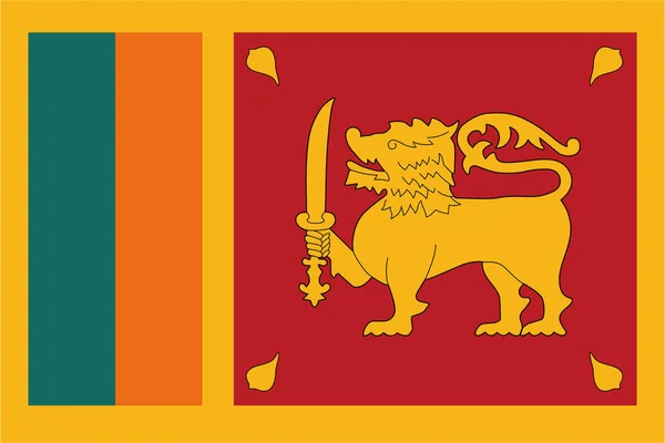 Democratic Socialist Republic Sri Lanka Flag Blowing Wind Background Texture — Stock Photo, Image