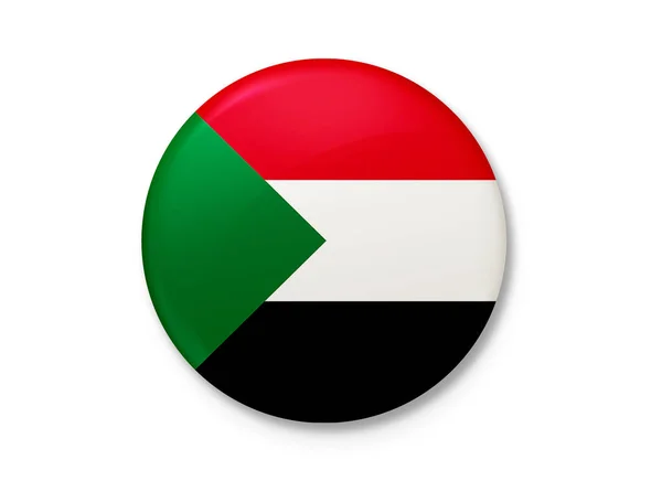 Флаг Республики Судан Развевается Ветру Фон Текстуры Хартум Место Render — стоковое фото