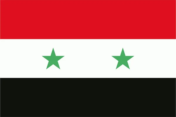 Syriens Arabiska Flagga Blåser Vinden Bakgrundskonsistens Damaskus Illustration Uppsägning — Stockfoto