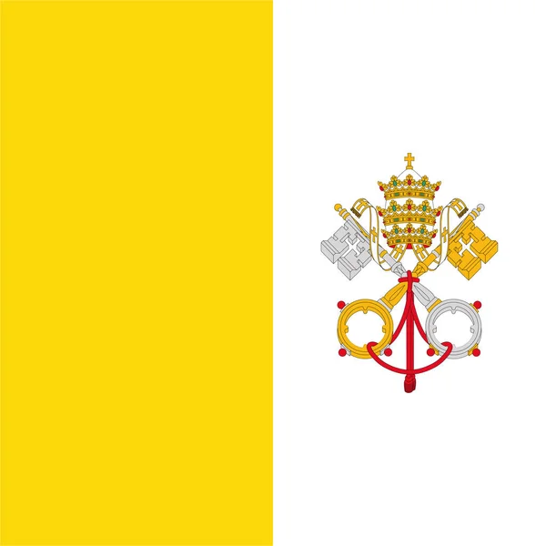 Bandiera Dello Stato Della Città Del Vaticano Che Soffia Nel — Foto Stock