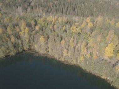 Ruskeala Parkı 'nın doğal kaynaklarını yukarıdan izle