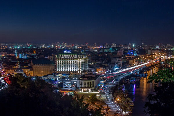 View of the Dnieper River and area Podol.