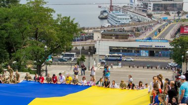 Ulusal Bayrak Bayramı kutlama. Ukrayna, Odessa.