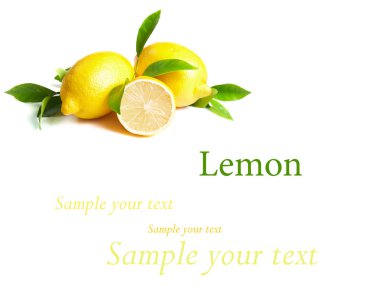 Limonlar beyazda izole edilmiş