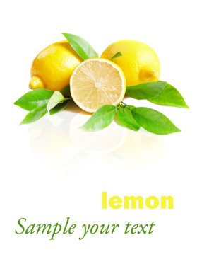 Limonlar beyazda izole edilmiş