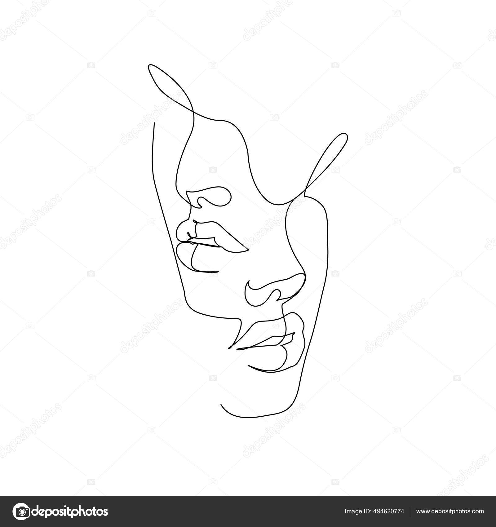Illustration Woman Face Line Art Print Tattoo Printable Modern Illustration Stock Vector Image by ©dkobteva #494620774 Illustration Woman Face Line Art Print Tattoo Printable Modern Illustration Stock Vector Image by ©dkobteva #494620774