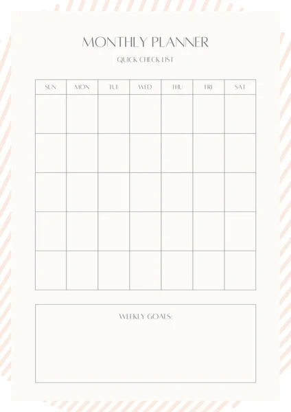 Monthly Planner Weekly Planner Day Planner Modern Planner Template Planner — Stock Photo, Image