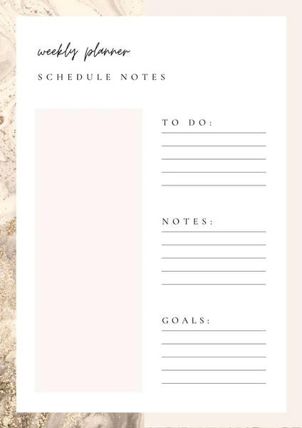 Monthly Planner Weekly Planner Day Planner Modern Planner Template Planner — Fotografia de Stock