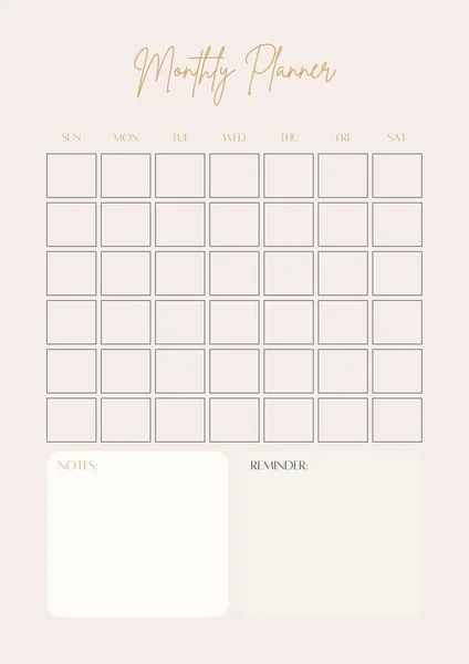 Monthly Planner Weekly Planner Day Planner Modern Planner Template Planner — Stock fotografie