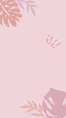 Modern kolaj tarzında asgari soyut organik şekillere sahip güzel pastel sosyal medya afişi şablonu