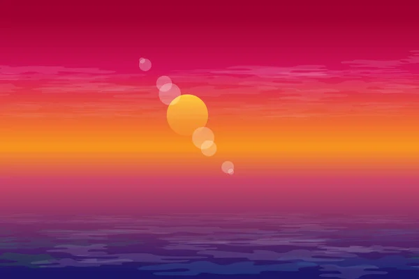 Coucher Soleil Abstrait Avec Des Lumières Défocalisées Eps10 — Image vectorielle