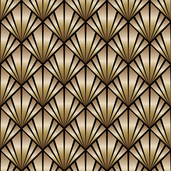 Vintage Art Deco Seamless Pattern Geometric Decorative Square Texture Retro — Stock Vector
