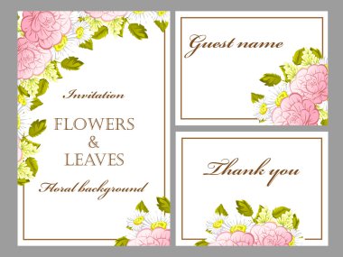 Çiçek vektör tasarım kavramı koleksiyonu