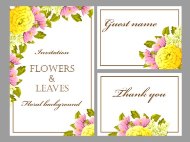 Çiçek vektör tasarım kavramı koleksiyonu