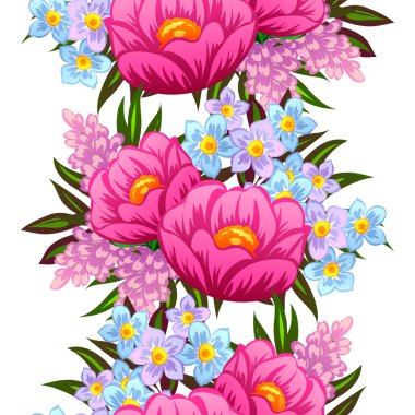 çiçekler ile sorunsuz doku