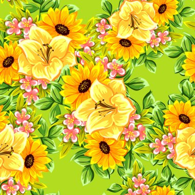 çiçekler ile sorunsuz doku