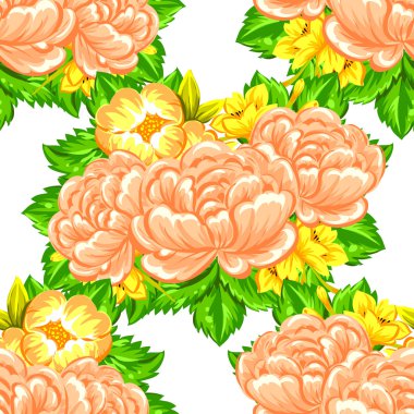 çiçekler ile sorunsuz doku