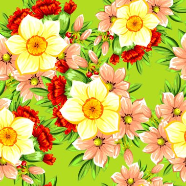 çiçekler ile sorunsuz doku