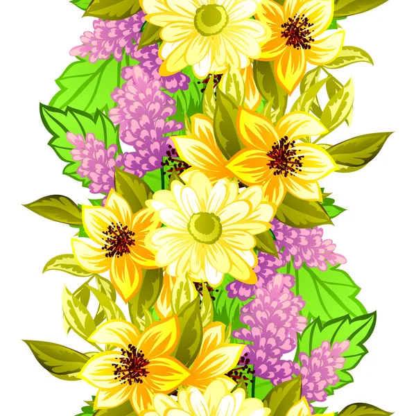 Patrón floral sin costuras — Vector de stock