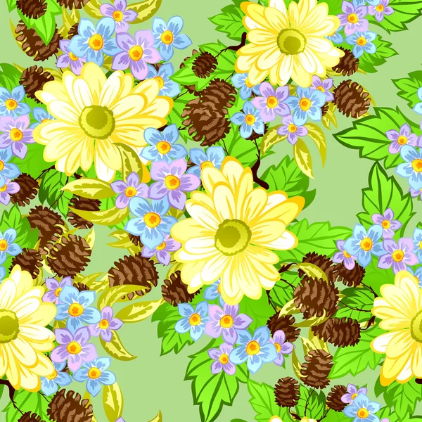 Seamless floral pattern — Stock Vector