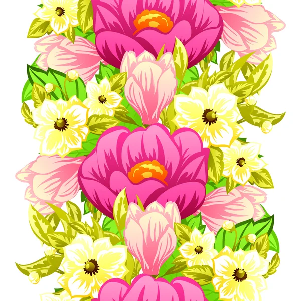 Patrón sin costura floral vectorial — Vector de stock