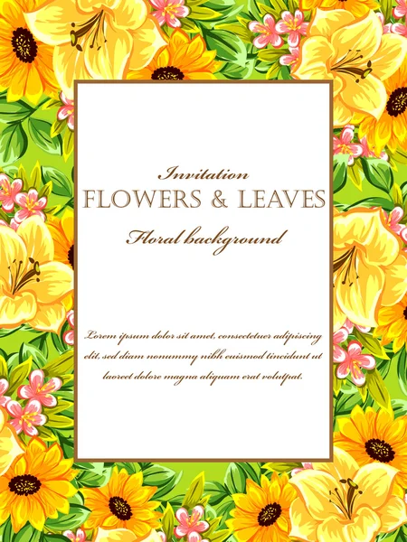 Bahar çiçekleri ile çiçek sınır