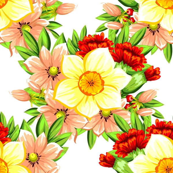 Tekstura z kwiatami — Wektor stockowy