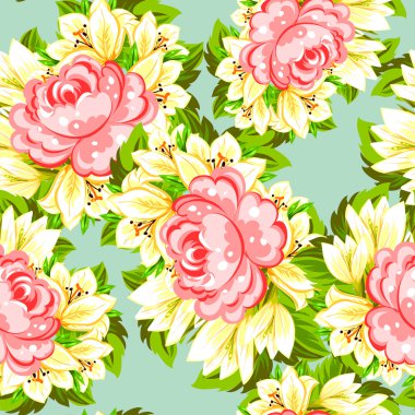 çiçekler ile sorunsuz doku