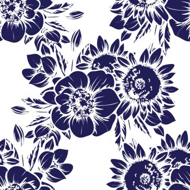 çiçekler ile sorunsuz doku