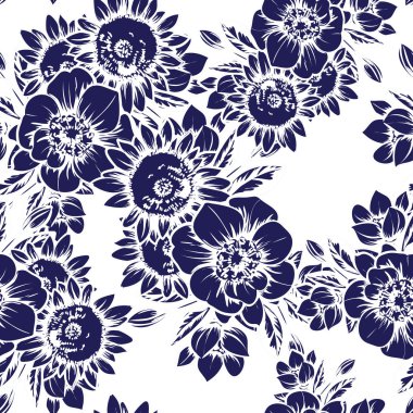 çiçekler ile sorunsuz doku