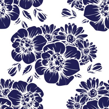 çiçekler ile sorunsuz doku