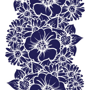 çiçekler ile sorunsuz doku